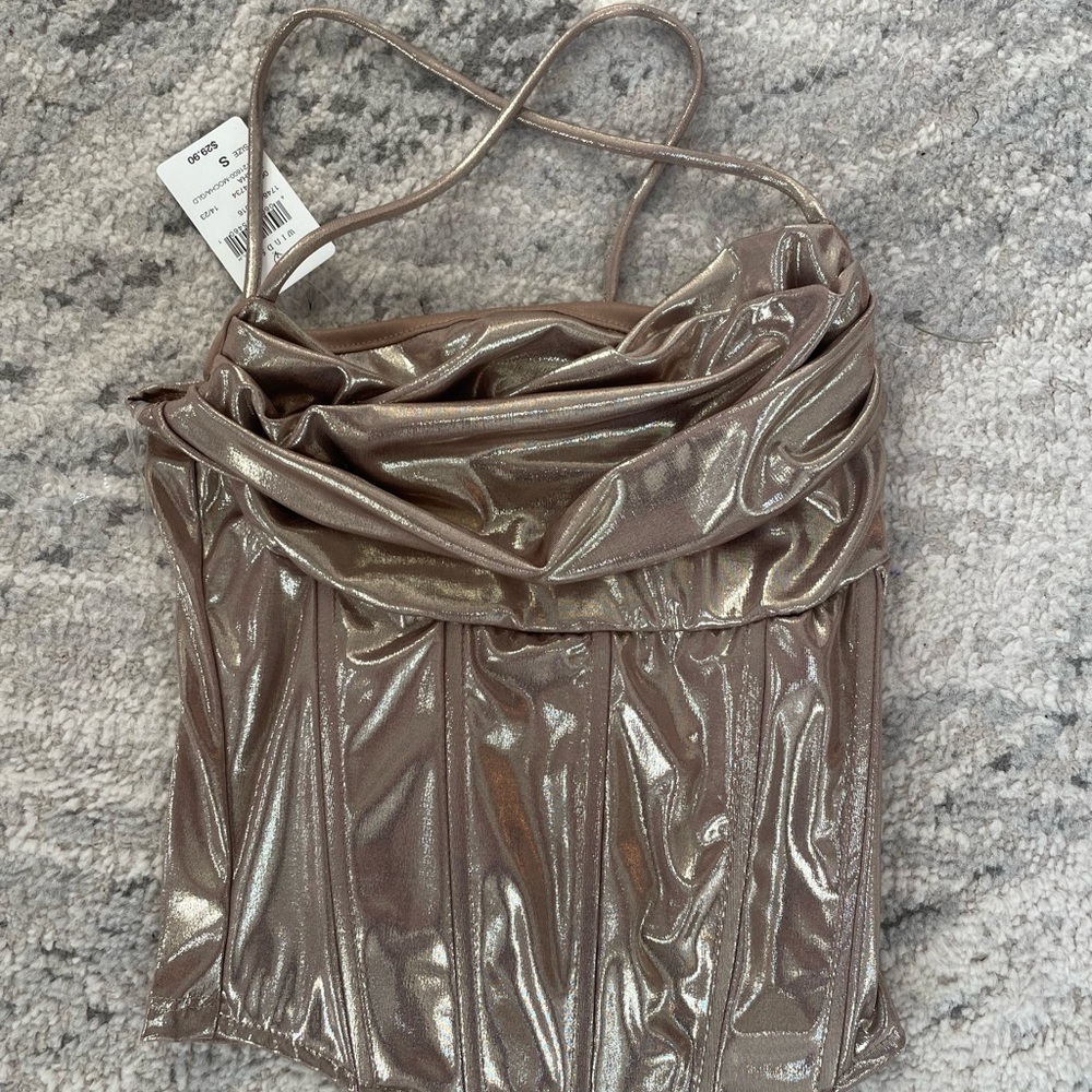 NWT Metallic tank top